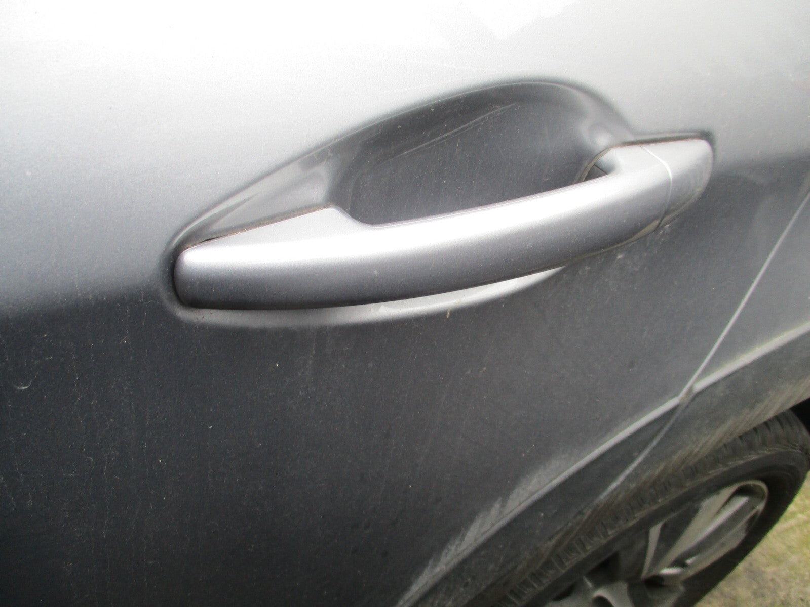 PEUGEOT 2008 2018 MK1 NSR PASSENGER REAR EXTERIOR HANDLE CULUMUS GREY MET KCA