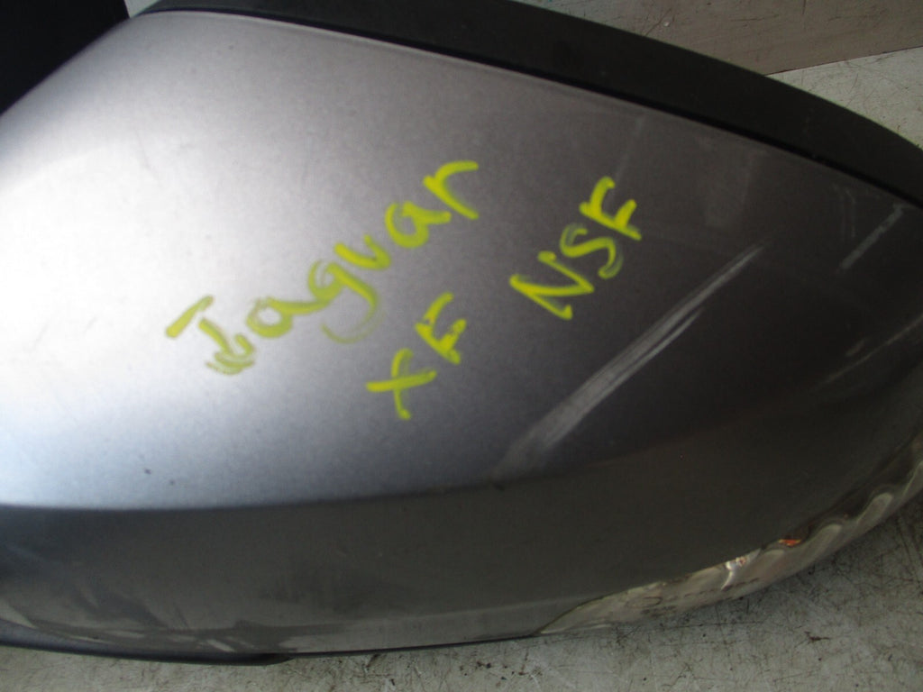 JAGUAR XF 2009 NSF PASSENGER SIDE FRONT MANUAL FOLD WING MIRROR GREY