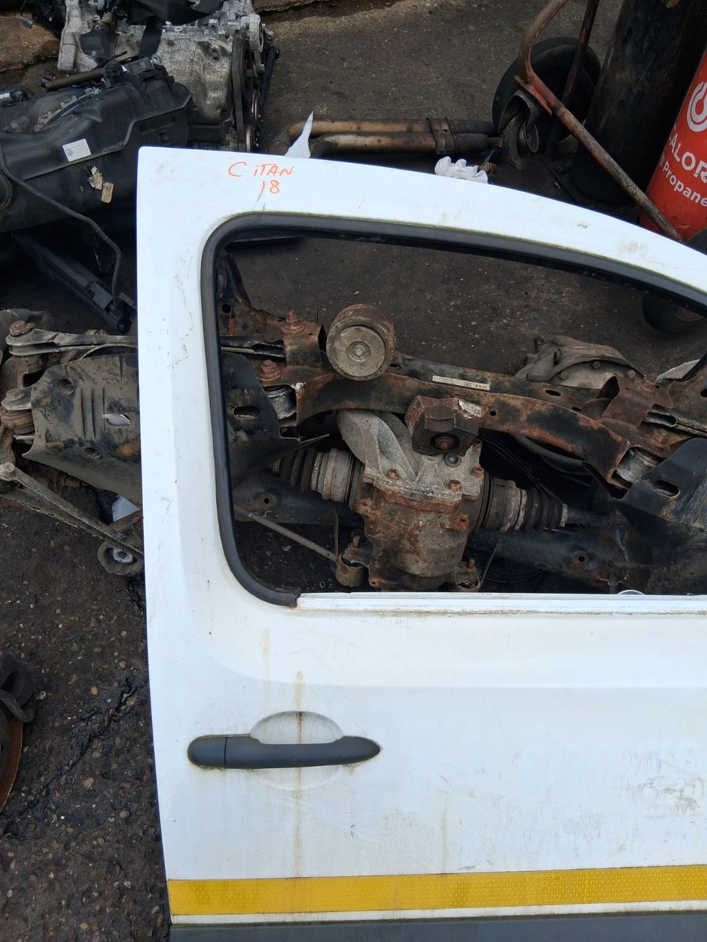 2018 MERCEDES BENZ CITAN W415 OSF DRIVER SIDE FRONT RIGHT BARE DOOR WHITE