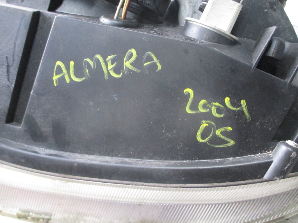 NISSAN ALMIRA 2004 OSF DRIVER SIDE HEADLIGHT