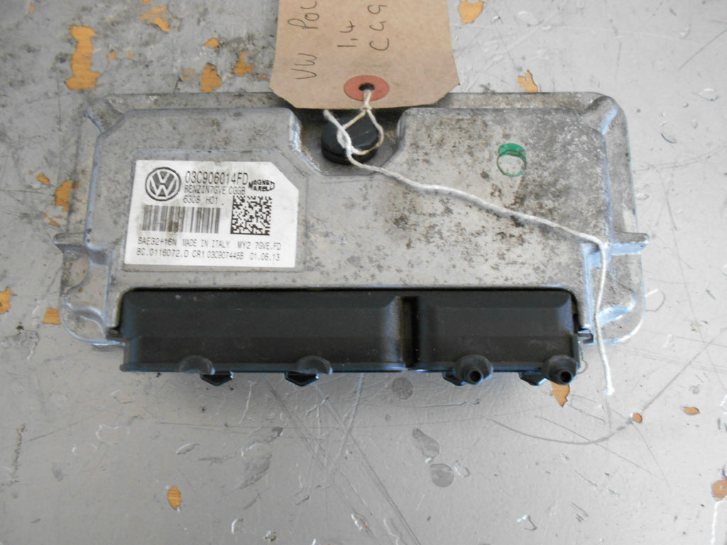 VOLKSWAGEN VW POLO 6R 2013 1.4 8V 85 BHP CGG ENGINE ECU 03C906014FD