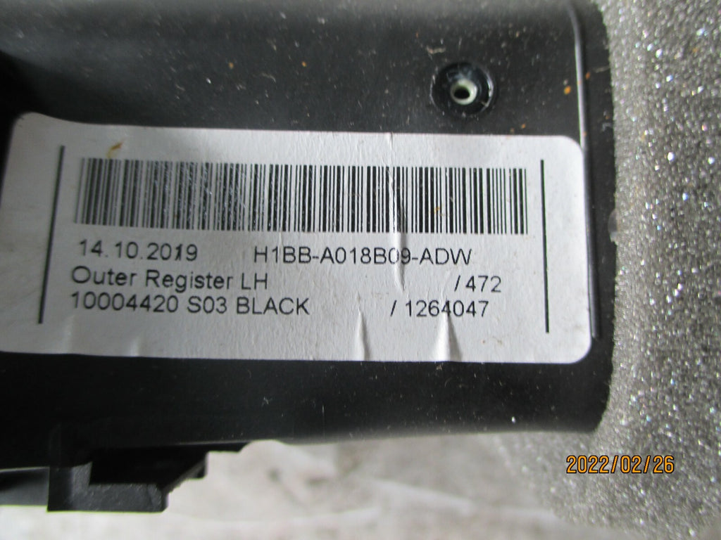 FORD FIESTA 2019 MK8 NSF FRONT PASSENGER SIDE AIR VENT H1BBA018B09