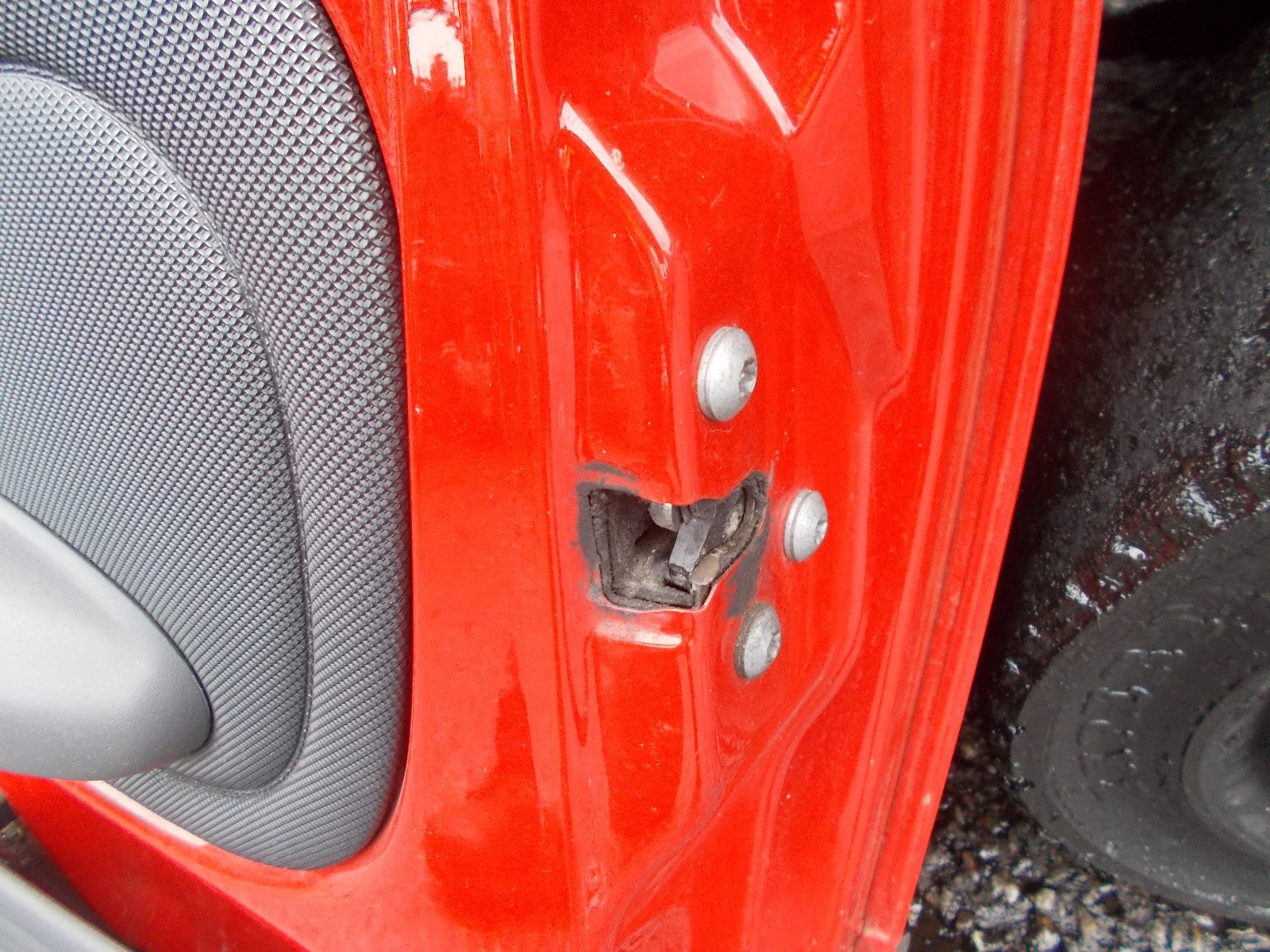 2002 FIAT SEICENTO MICHAEL SCHUMACHER OS DRIVERS SIDE FRONT DOOR RED 199/A
