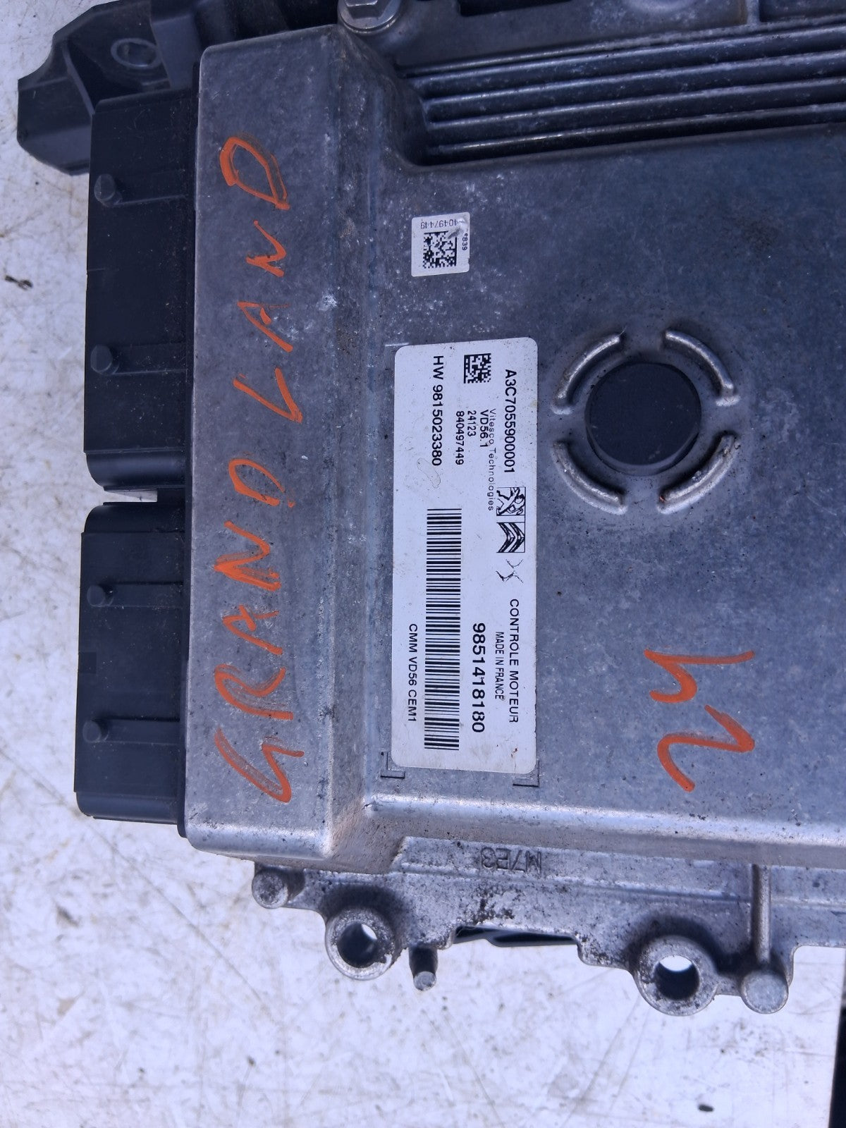 2024 VAUXHALL GRANDLAND 1.2 PETROL ECU ENGINE CONTROL UNIT 9851418180