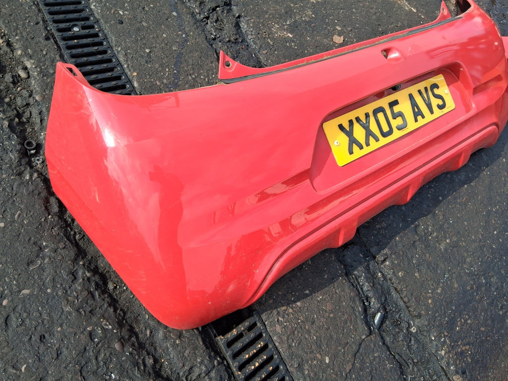 2016 PEUGEOT 108 3 DOOR MK2 COMPLETE REAR BUMPER RED
