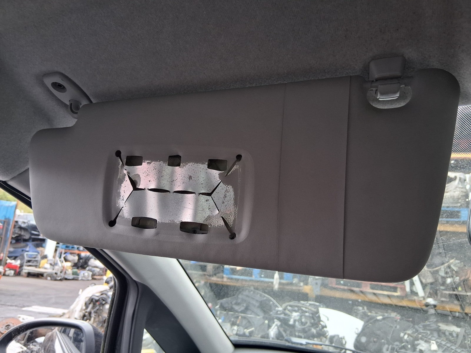 2009 VAUXHALL CORSA D NSF PASSENGER SIDE FRONT LEFT SUN VISOR SHADE