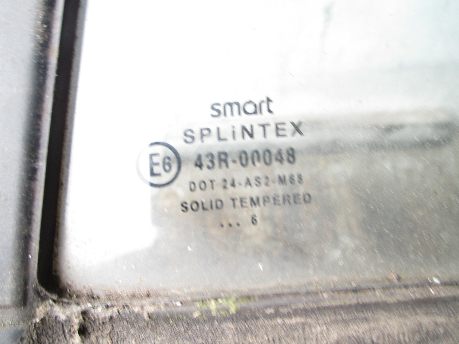 SMART CAR FORTWO COUPE 2006 NS PASSENGER SIDE DOOR QUARTER GLASS