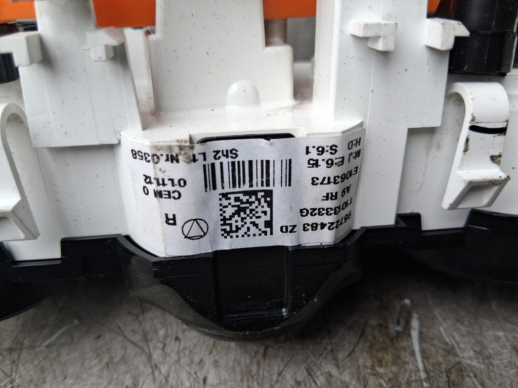 2012 PEUGEOT 208 AC HEATER CLIMATE CONTROL SWITCH PANEL
