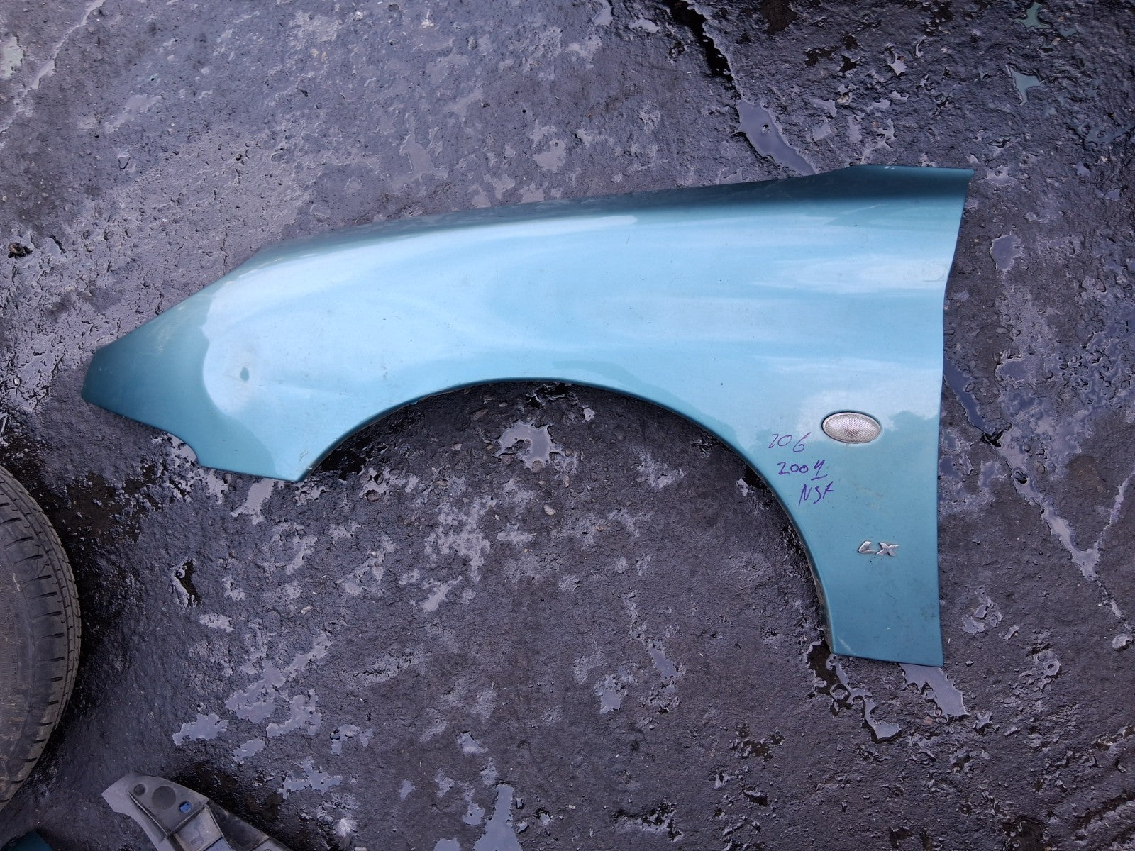 2001 PEUGEOT 206 NSF PASSENGER SIDE FRONT LEFT WING PANEL GREEN