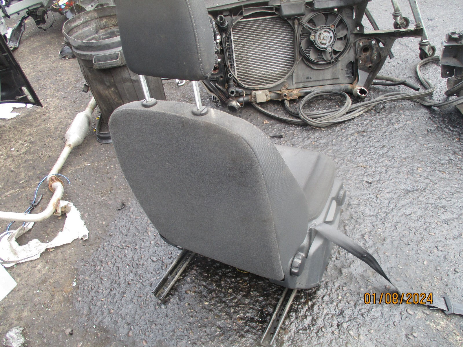2021 FORD TRANSIT MK8 OSF DRIVER SIDE FRONT SEAT WITH ARMREST & BASE