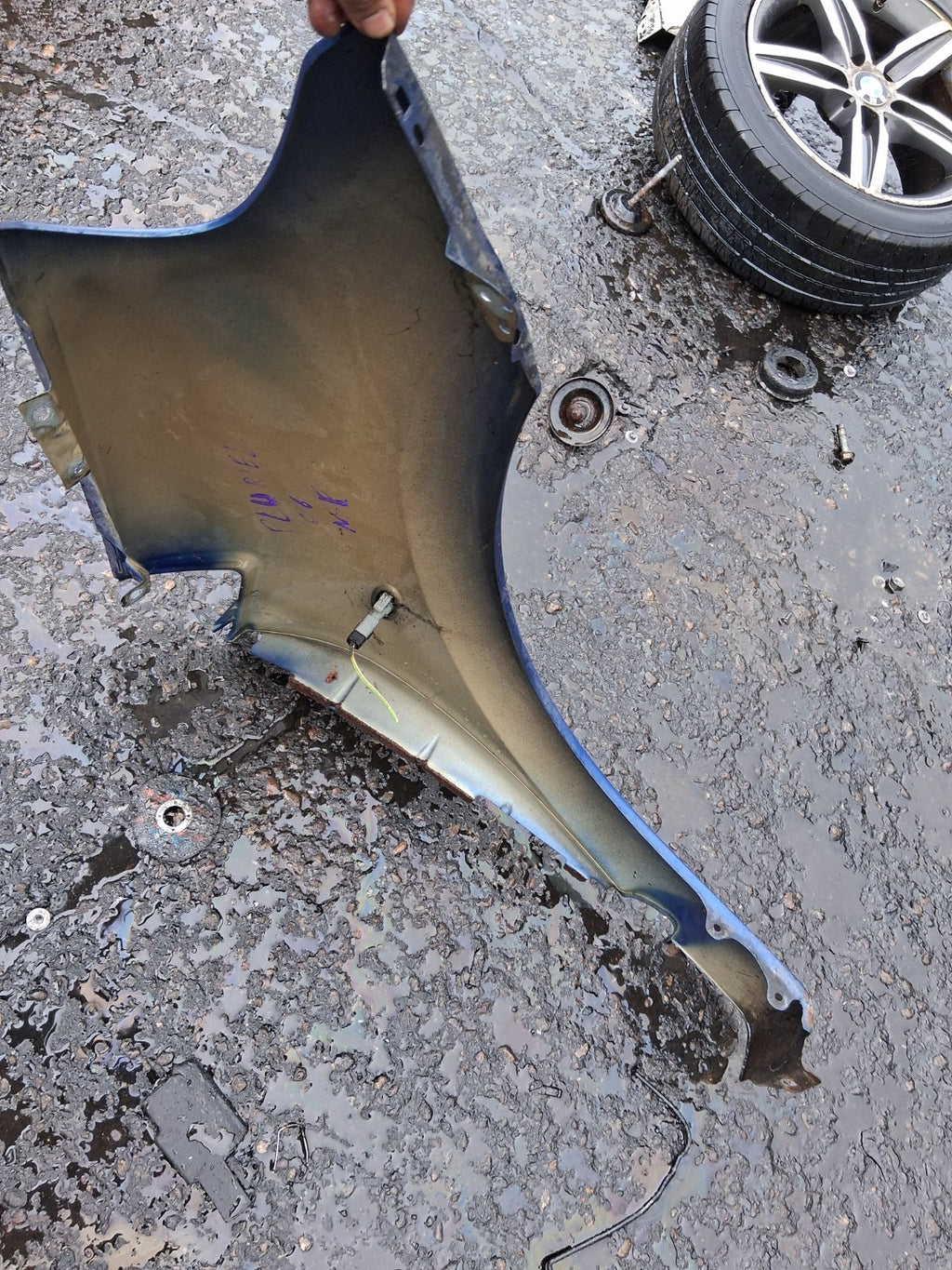2006 CITROEN C3 PLURIEL NSF PASSENGER SIDE FRONT LEFT WING PANEL BLUE
