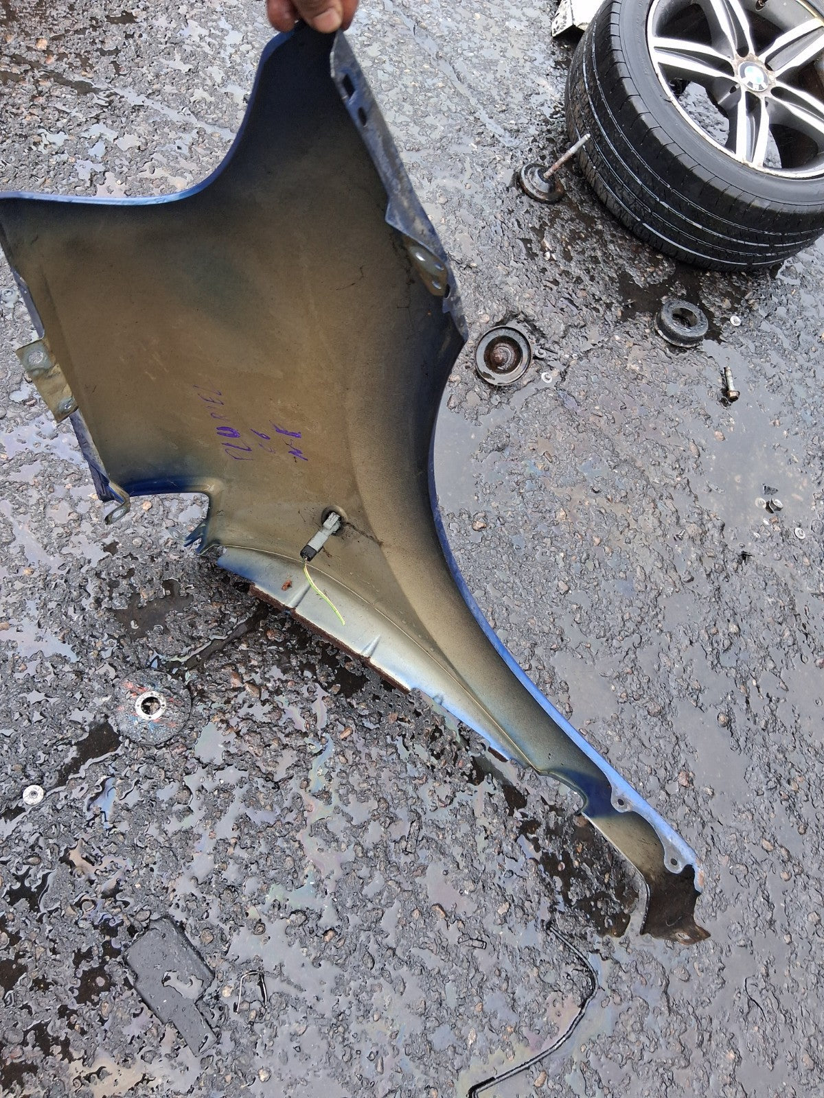 2006 CITROEN C3 PLURIEL NSF PASSENGER SIDE FRONT LEFT WING PANEL BLUE
