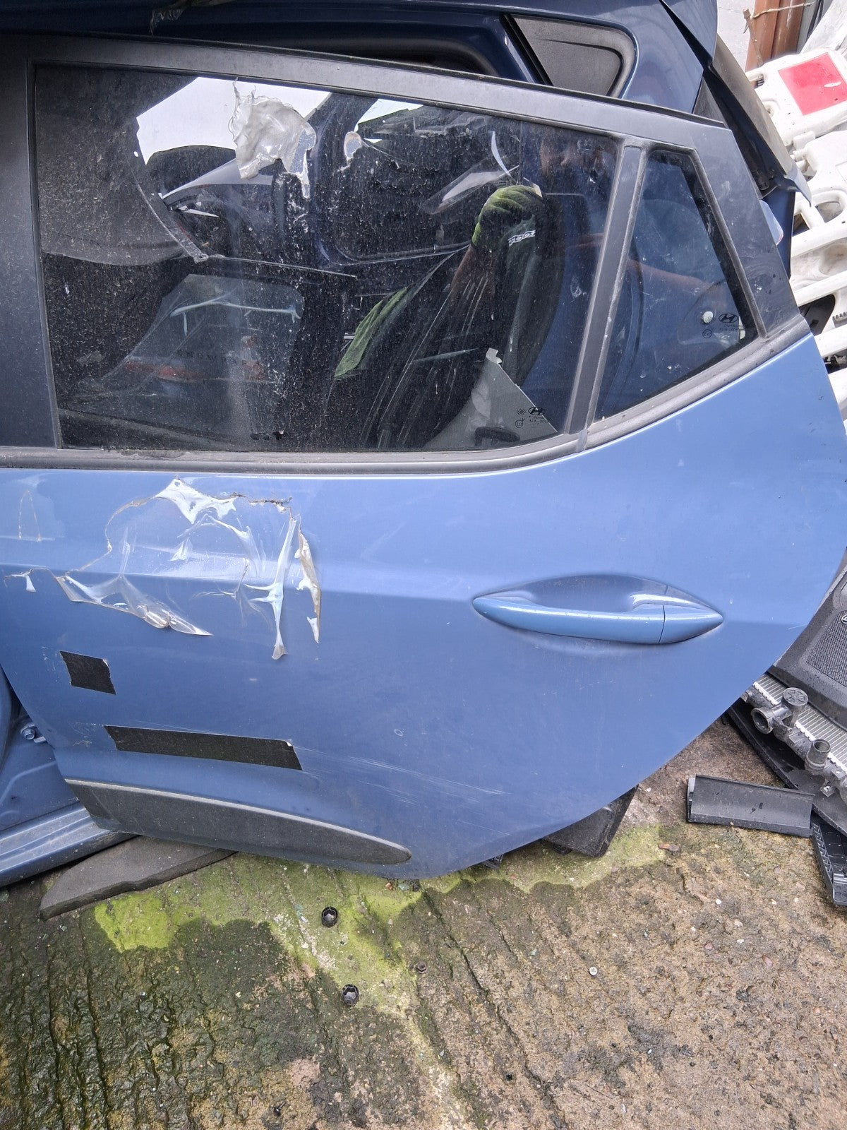 2017 HYUNDAI i10 MK2 NSR PASSENGER SIDE REAR LEFT BARE DOOR BLUE X3U