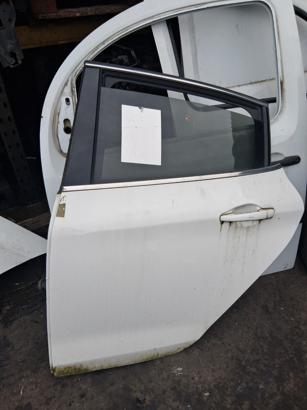 2017 PEUGEOT 208 5 DOOR NSR PASSENGER SIDE REAR LEFT COMPLETE DOOR WHITE EVL