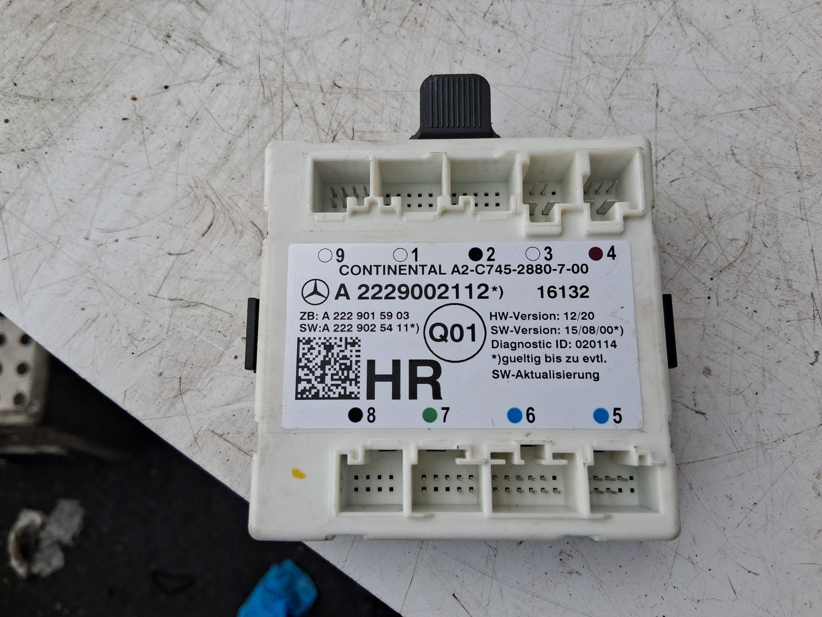 2017 MERCEDES BENZ C CLASS W205 DOOR CONTROL MODULE A2229002112