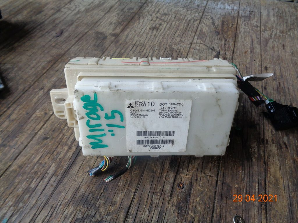 MITSUBISHI MIRAGE MK6 2014 1.2 PETROL OMRON ECU MODULE G8C-933M-E0Z09 8637A9