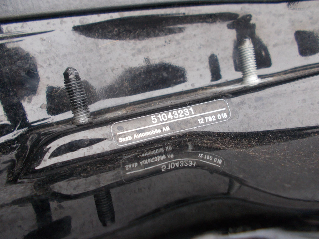 SAAB 9-3 2005 MK2 OSR DRIVER SIDE REAR DOOR & DOOR CARD 170 SAAB BLACK 12792018
