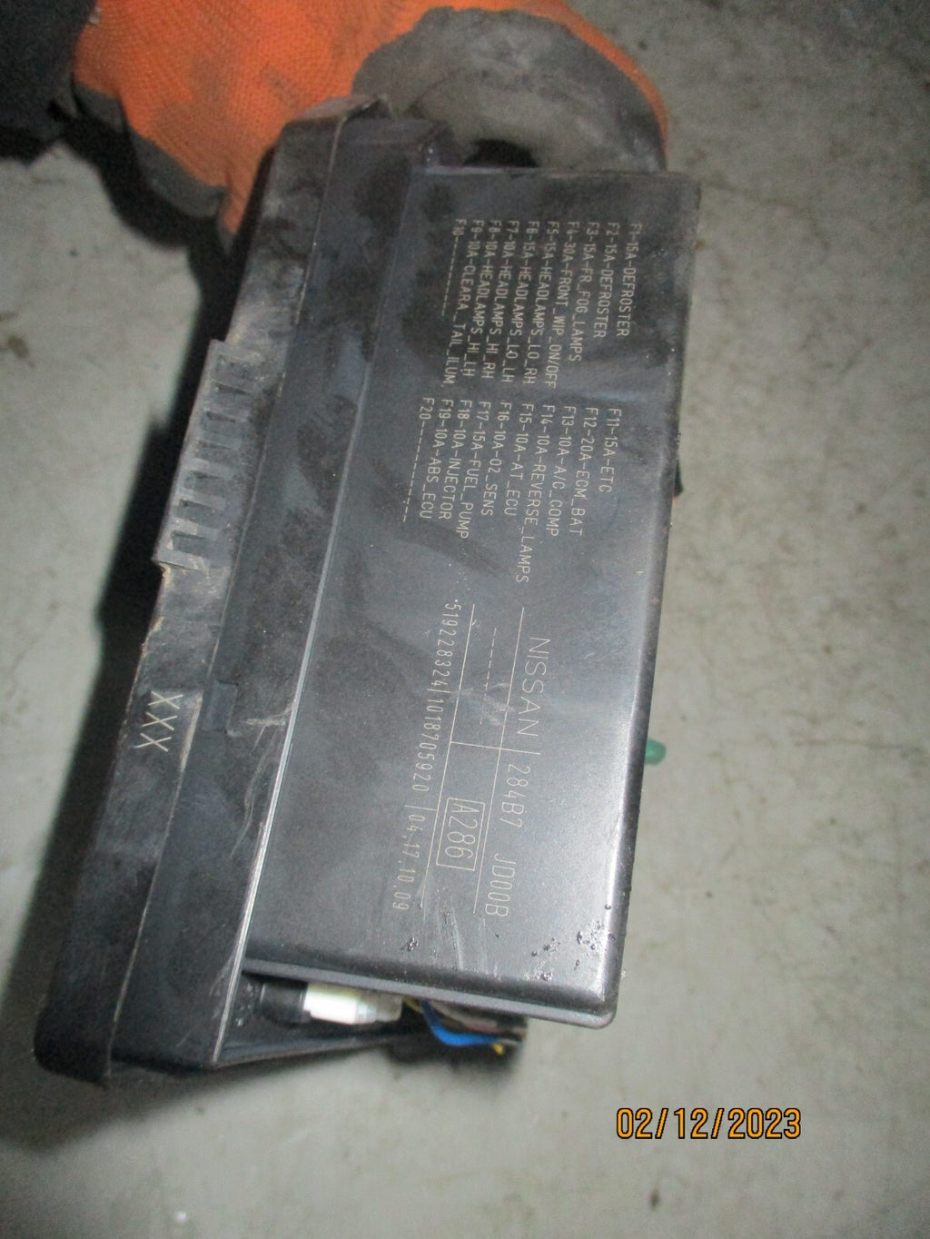 NISSAN QASHQAI J10 2009 UNDER BONNET FUSE BOX CONTROL MODULE 284B7JD00B