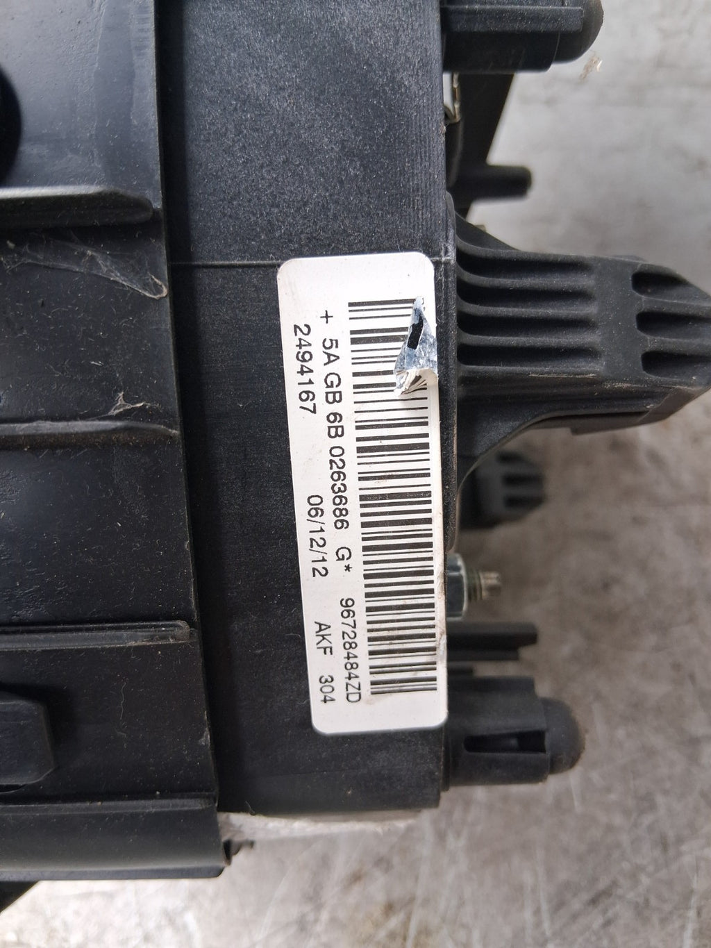 2012 PEUGEOT 208 STEERING WHEEL AIRBAG BLACK