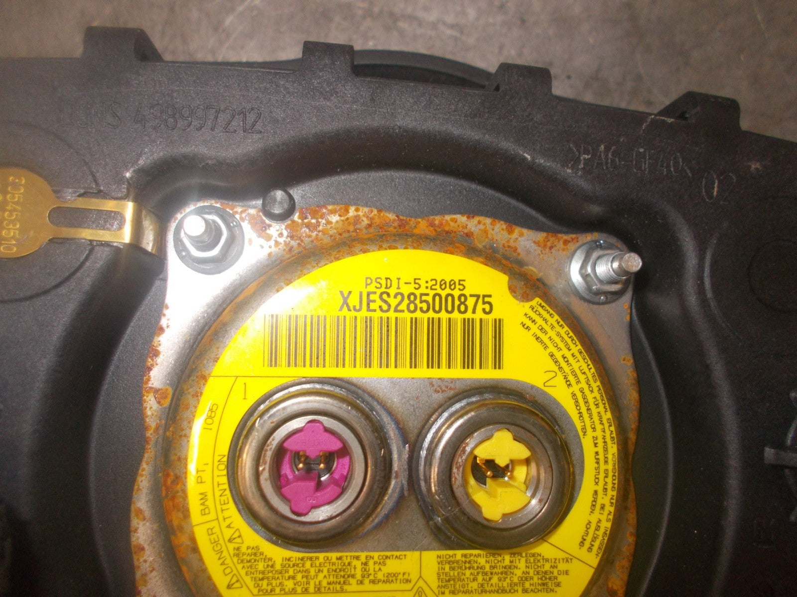 VAUXHALL ASTRA H STEERING WHEEL AIRBAG 13111345