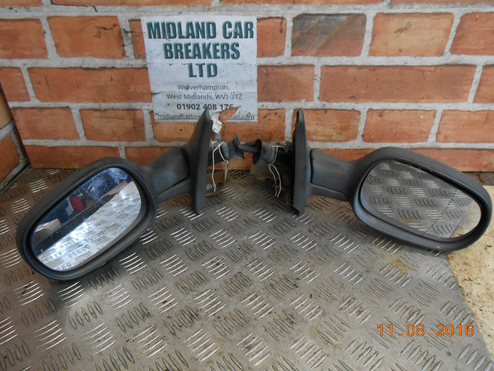 RENAULT MEGANE MK1 PHASE 1 1999 PAIR DRIVER PASSENGER MANUAL DOOR WING MIRROR