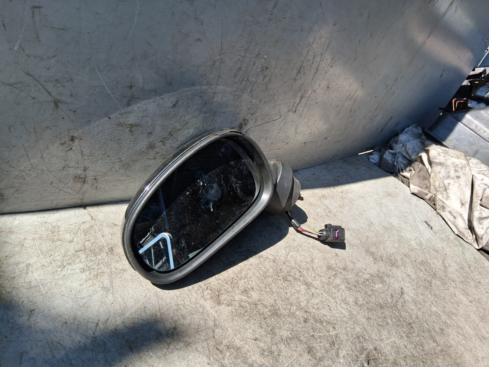 2009 SEAT LEON MK2 NSF PASSENGER SIDE WING MIRROR POWER FOLDING BLACK