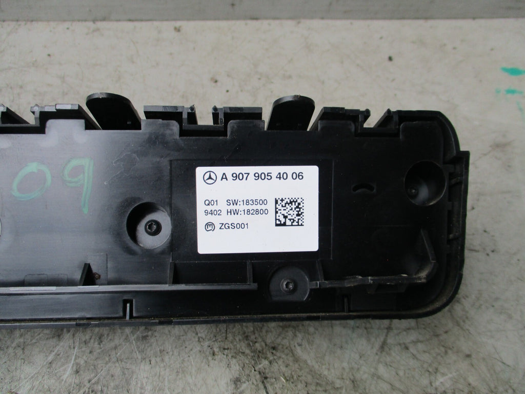 MERCEDES BENZ SPRINTER W907 2019 HEATER AC CLIMATE CONTROL SWITCH A9079054006