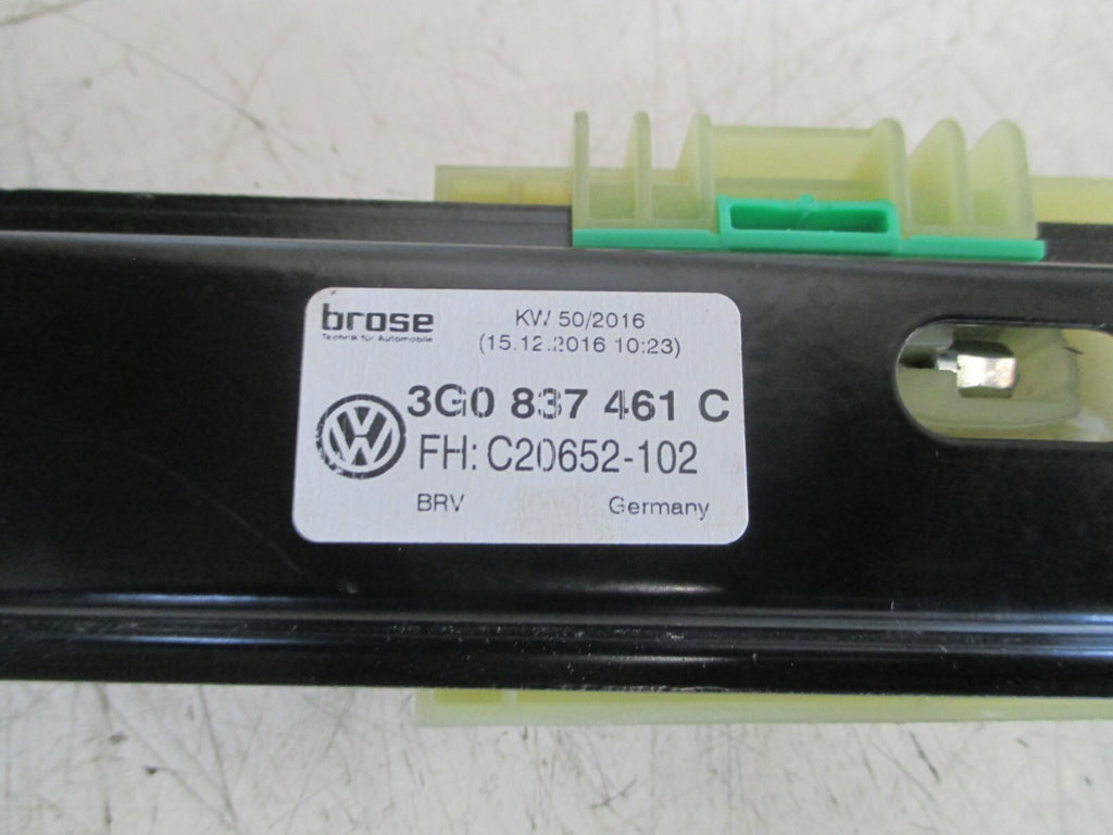 VOLKSWAGEN PASSAT B8 NSF FRONT PASSENGER SIDE WINDOW REGULATOR 3G0837461C