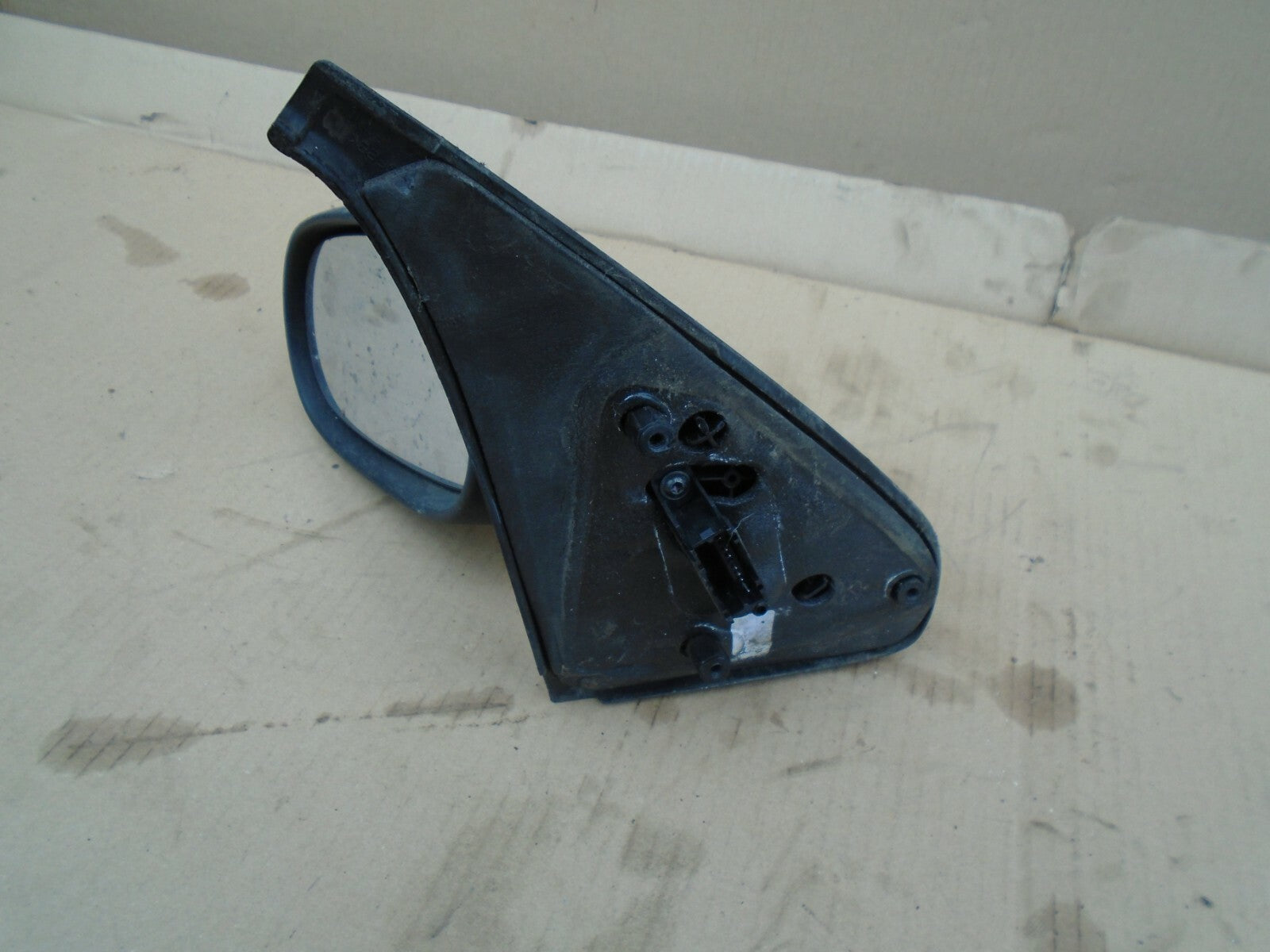 RENAULT CLIO MK2 2004 NS PASSENGER ELECTRIC DOOR WING MIRROR SILVER / LIGHT BLUE