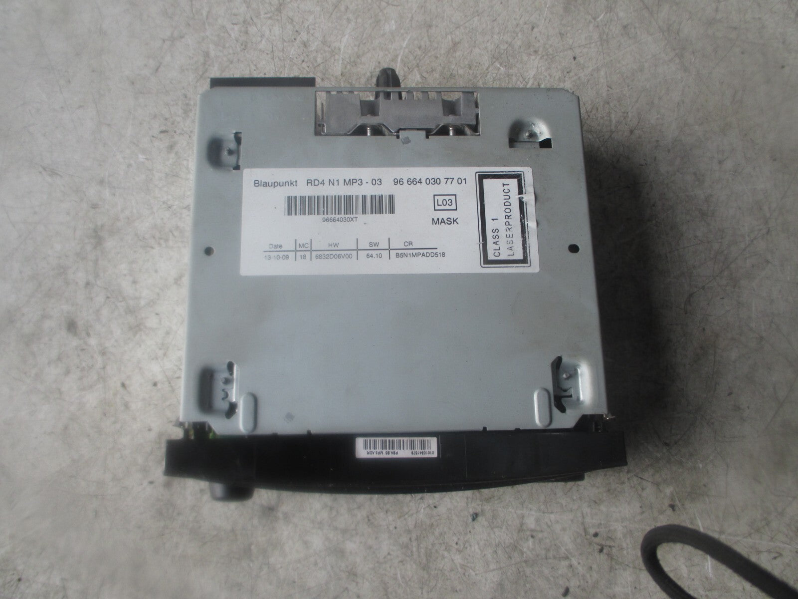 2009 CITROEN C4 STEREO CD RADIO HEAD UNIT 966640307701