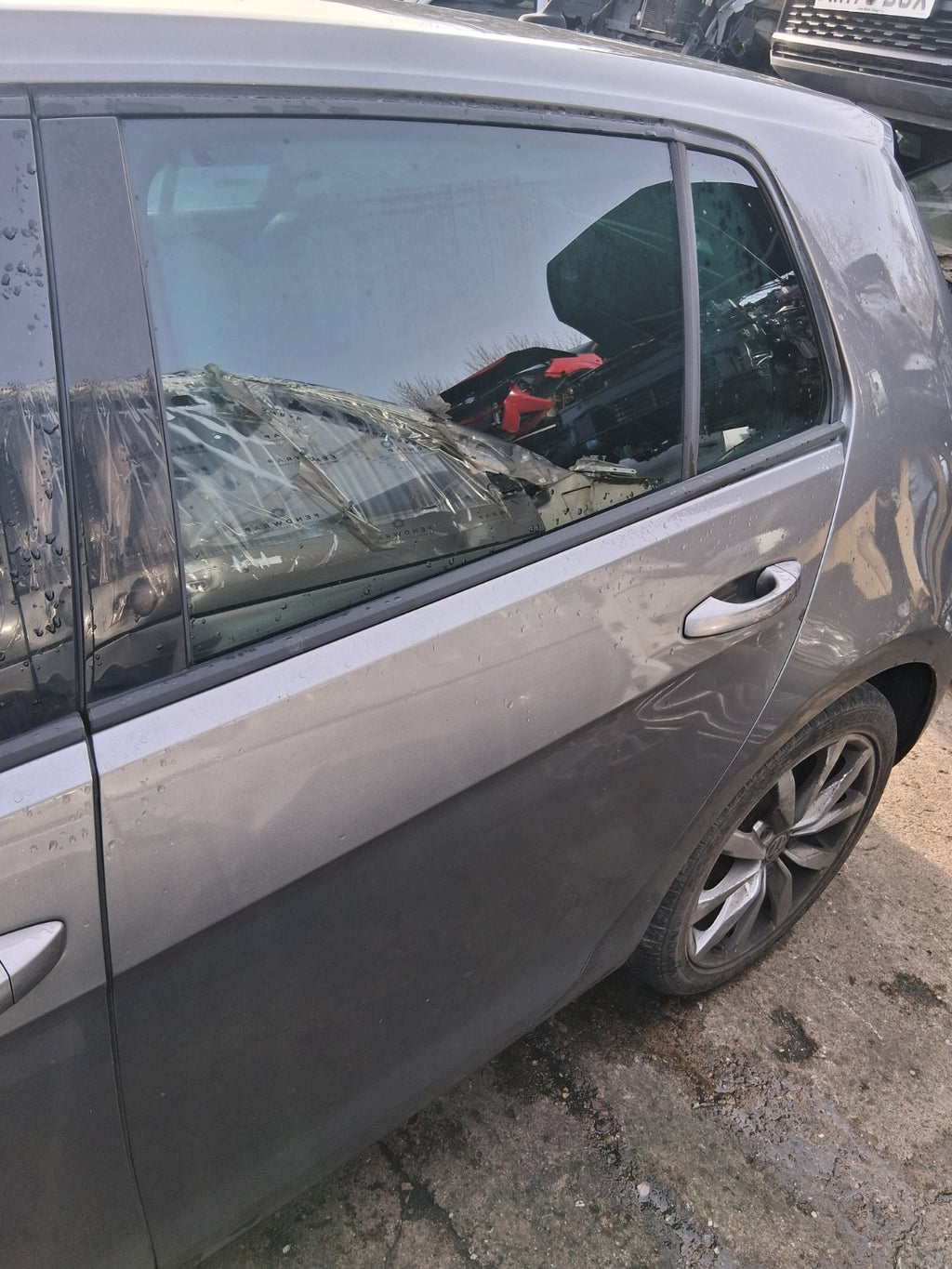 2016 VOLKSWAGEN GOLF MK7 OSR DRIVER SIDE REAR RIGHT BARE DOOR GREY