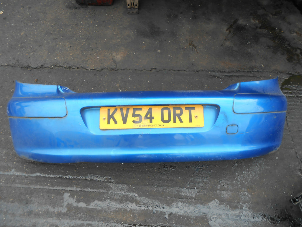 PEUGEOT 307 2004 PRE FACELIFT COMPLETE REAR BUMPER BLUE
