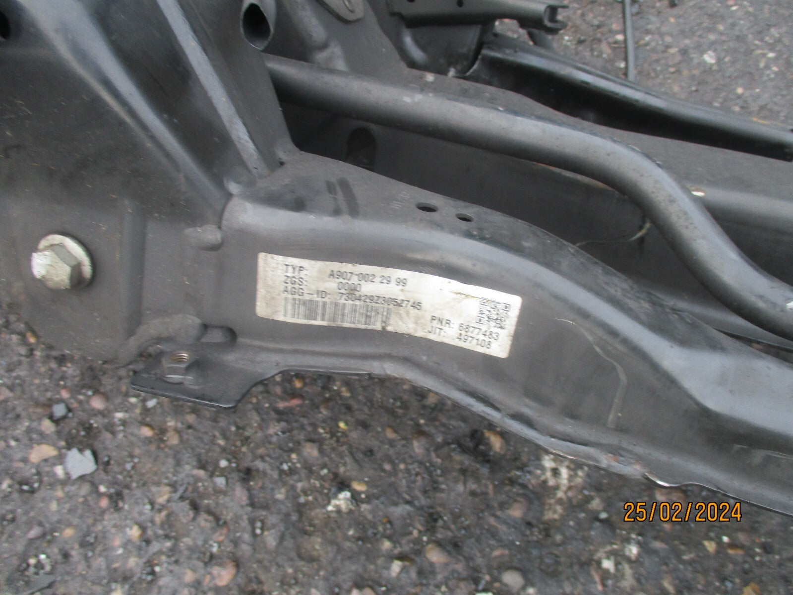 MERCEDES BENZ SPRINTER W907 2022 FRONT SUBFRAME A9070022999 DAMAGED
