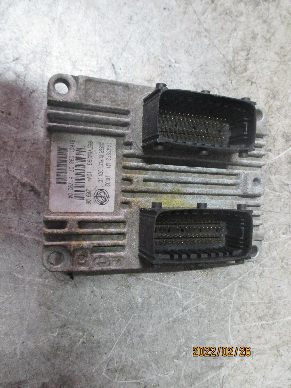 FIAT PUNTO EVO MK3 2013 1.2 PETROL ECU ENGINE CONTROL MODULE 51793104