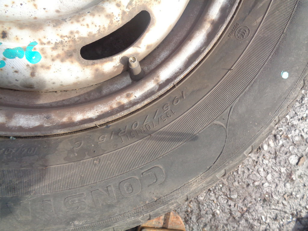 FORD TRANSIT 2003 15 INCH 5 INCH SPARE STEEL WHEEL WITH TYRE 195/70R15C REF 2