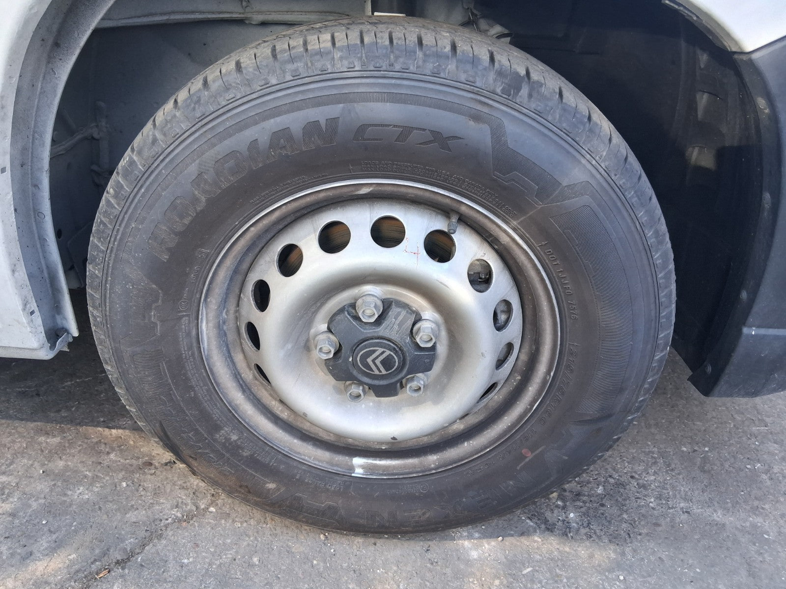2025 CITROEN RELAY MK3 16 INCH STEEL WHEEL WITH TYRE 215/75R16C REF 4