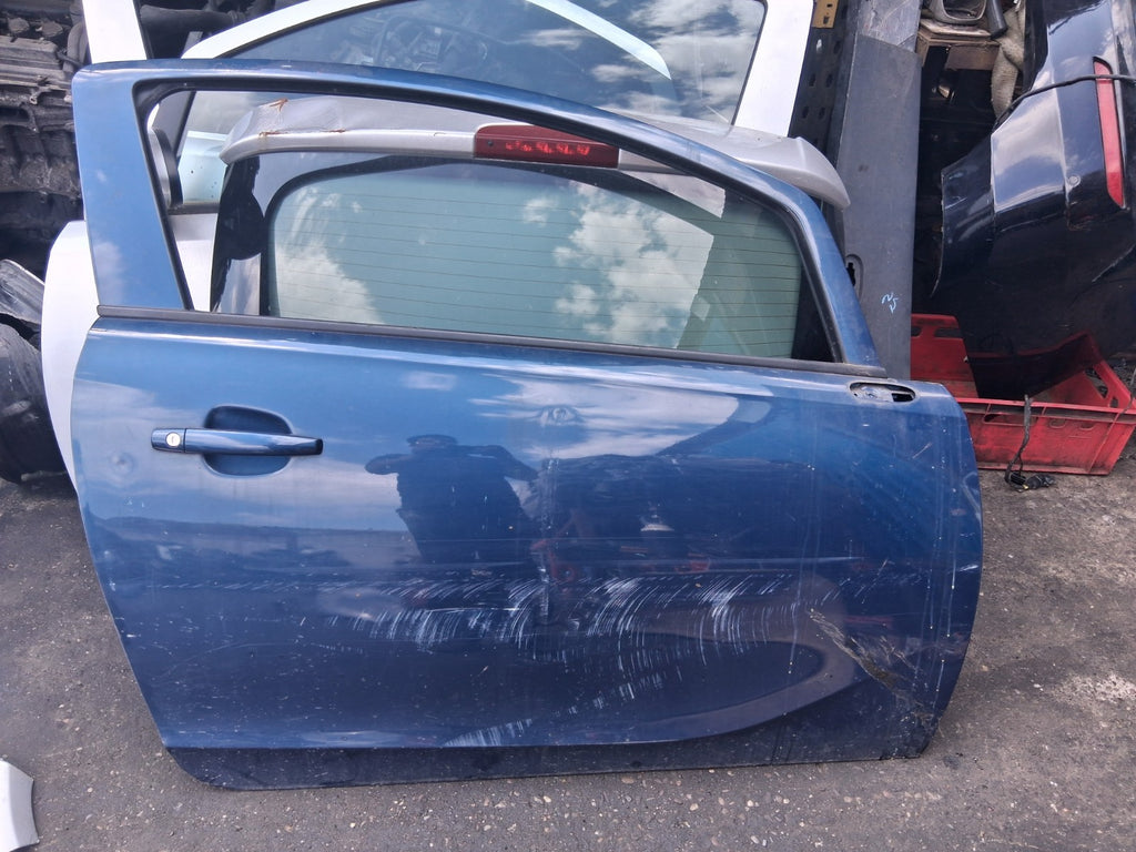 2017 VAUXHALL CORSA E OSF DRIVER SIDE FRONT RIGHT BARE DOOR DARK SEA BLUE Z22W