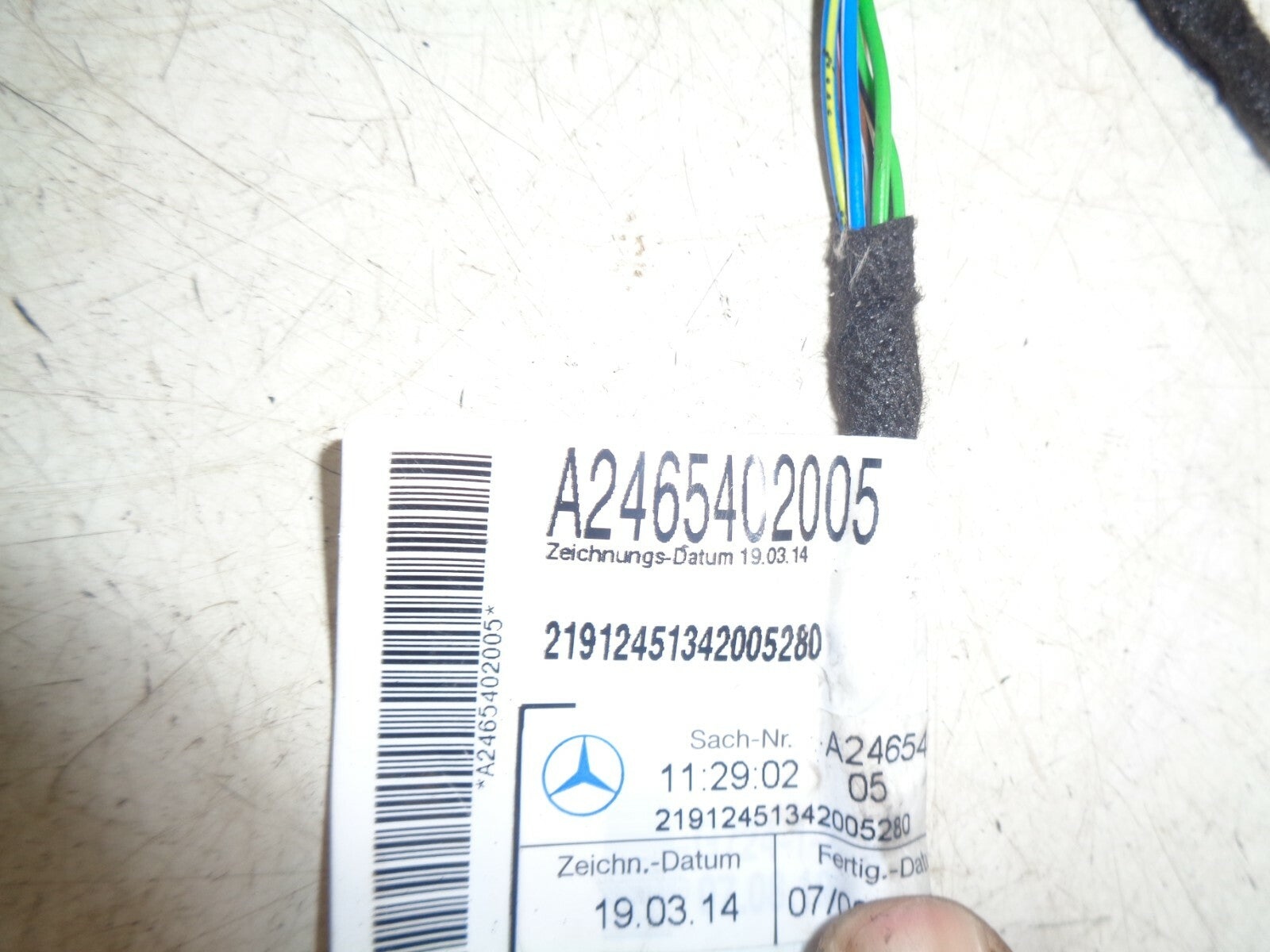 MERCEDES GLA MK1 X156 2019 OSF DRIVER SIDE FRONT DOOR WIRING LOOM A2465402005