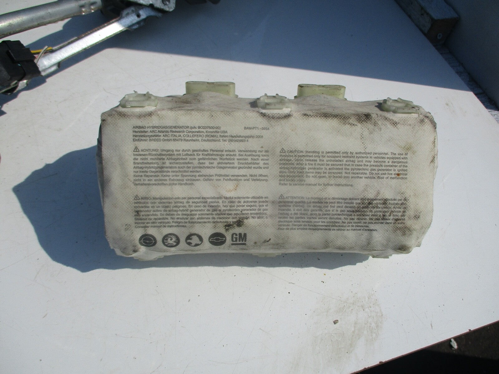 VAUXHALL ASTRA H MK5 NS PASSENGER SIDE DASHBOARD SAEFTY BAG 13 168 095