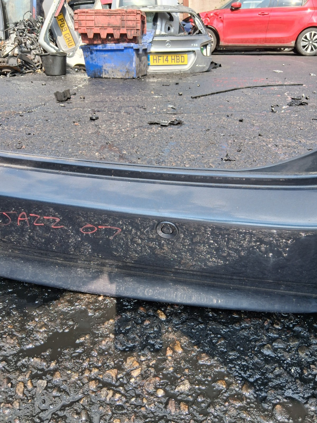2007 HONDA JAZZ MK2 REAR COMPLETE BUMPER WITH PDC SENSORS BLUE