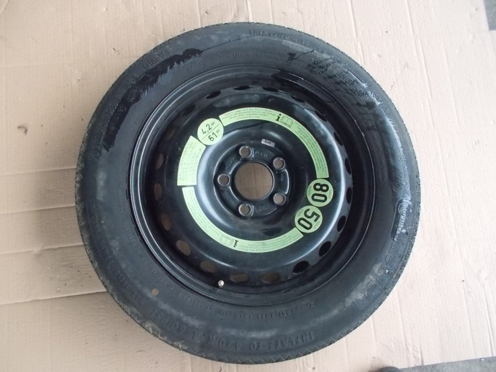 2010 MERCEDES C220 SPARE STEEL WHEEL & TYRE 125/90 R16 & JACK SET 2044000302