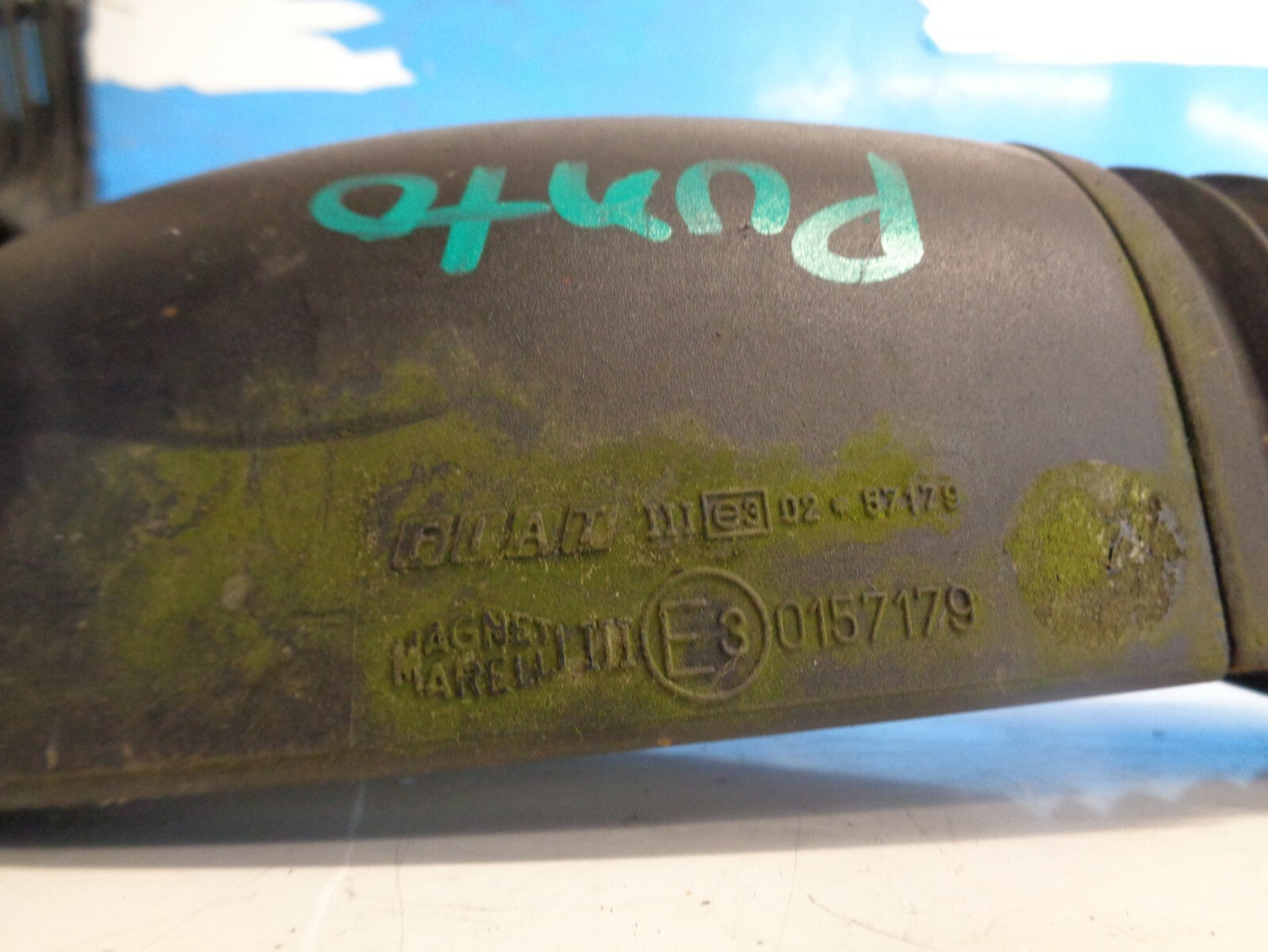 FIAT PUNTO MK2 2002 OS DRIVER SIDE RIGHT MANUAL DOOR WING MIRROR BLACK 0157179