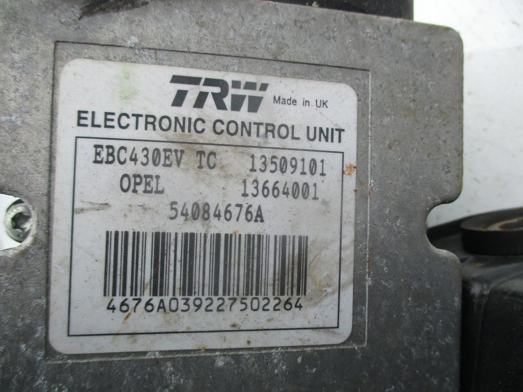 VAUXHALL VECTRA C 2003 2.0 DTI ABS PUMP 13664001 54084676A