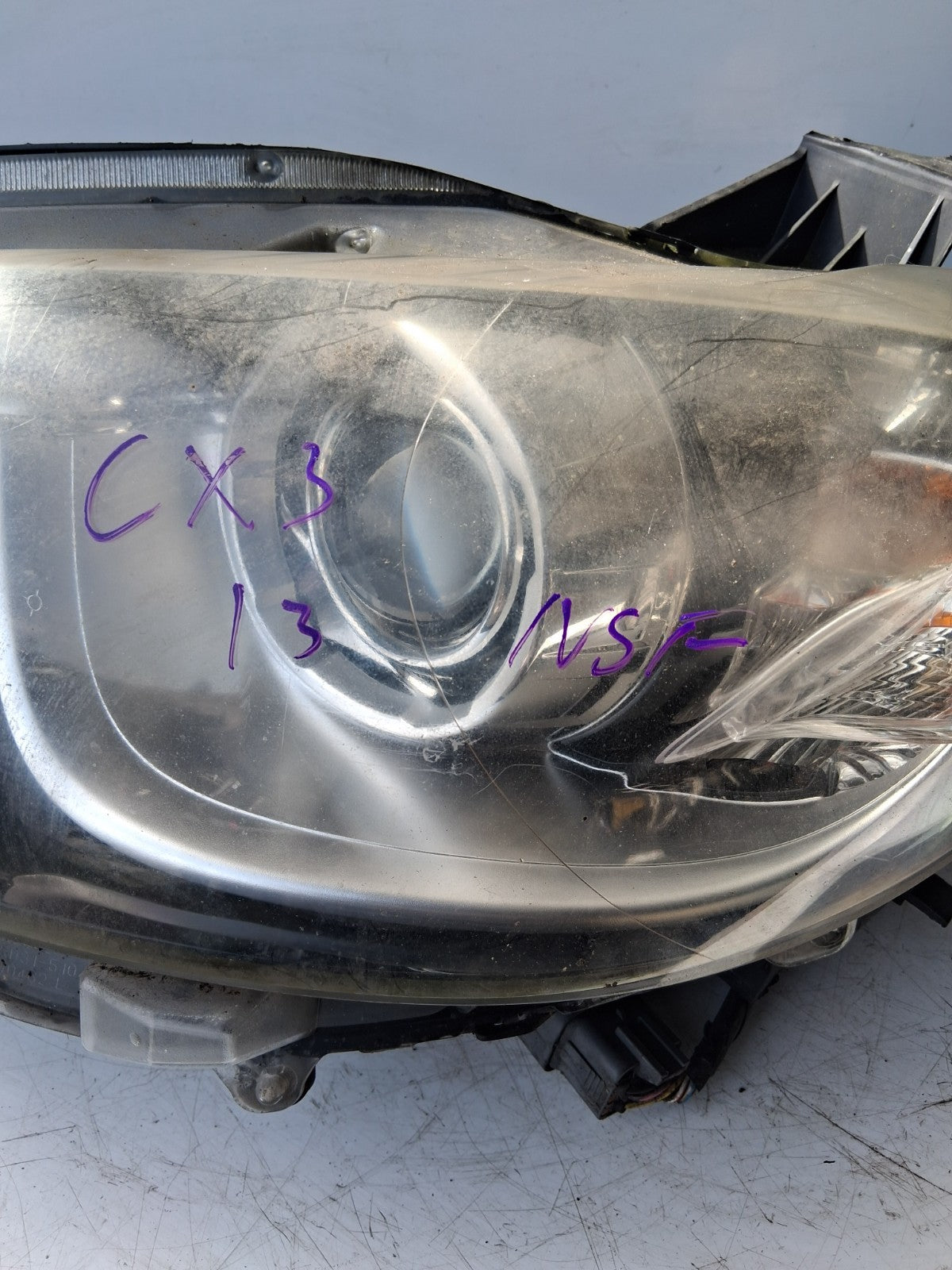 2013 MAZDA MX-5 NSF PASSENGER SIDE HEADLIGHT KD3151040
