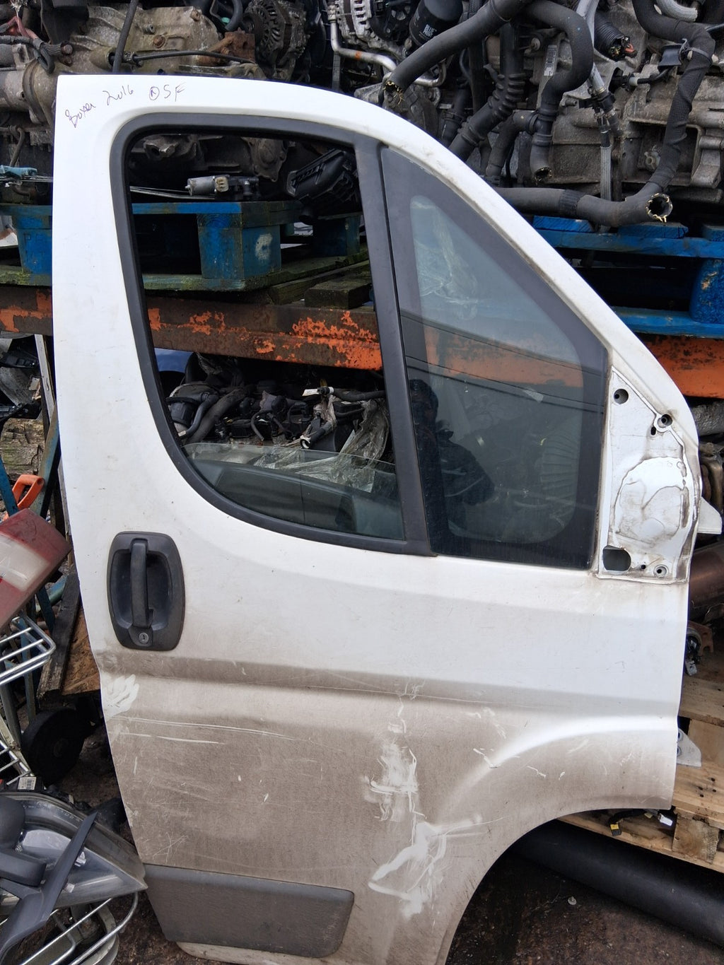 2016 PEUGEOT BOXER MK3 OSF DRIVER SIDE FRONT RIGHT COMPLETE DOOR WHITE