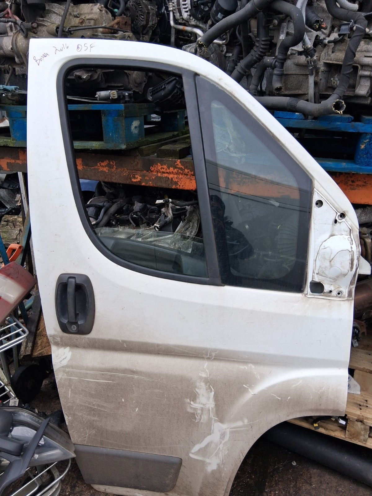 2016 PEUGEOT BOXER MK3 OSF DRIVER SIDE FRONT RIGHT COMPLETE DOOR WHITE
