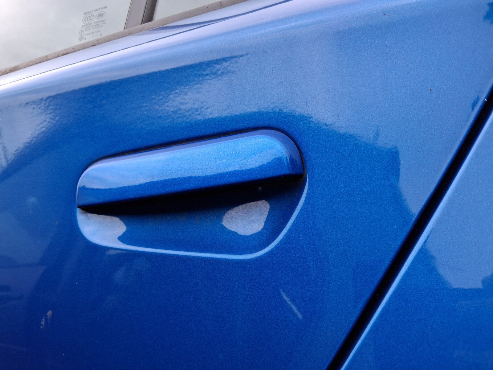 2021 MG 3 MK2 EXCLUSIVE NSR PASSENGER SIDE DOOR HANDLE REGAL MOUNTAIN BLUE 5JSJ