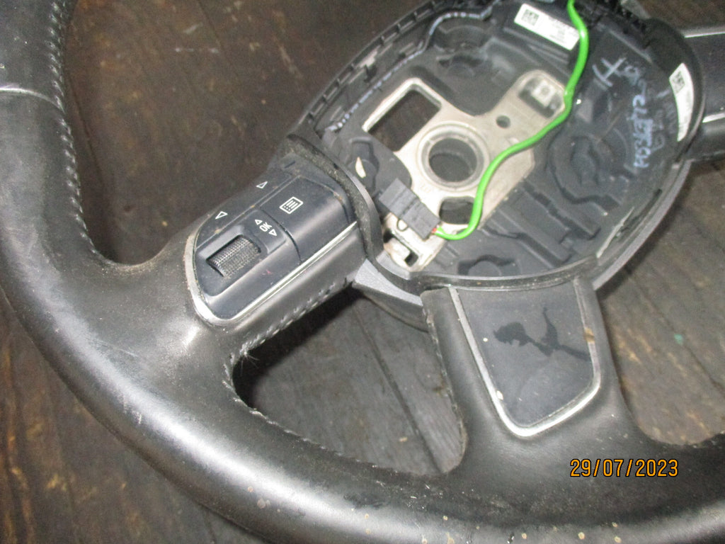 AUDI A3 2013 MULTIFUNCTION BLACK LEATHER STEERING WHEEL 8U0419091B