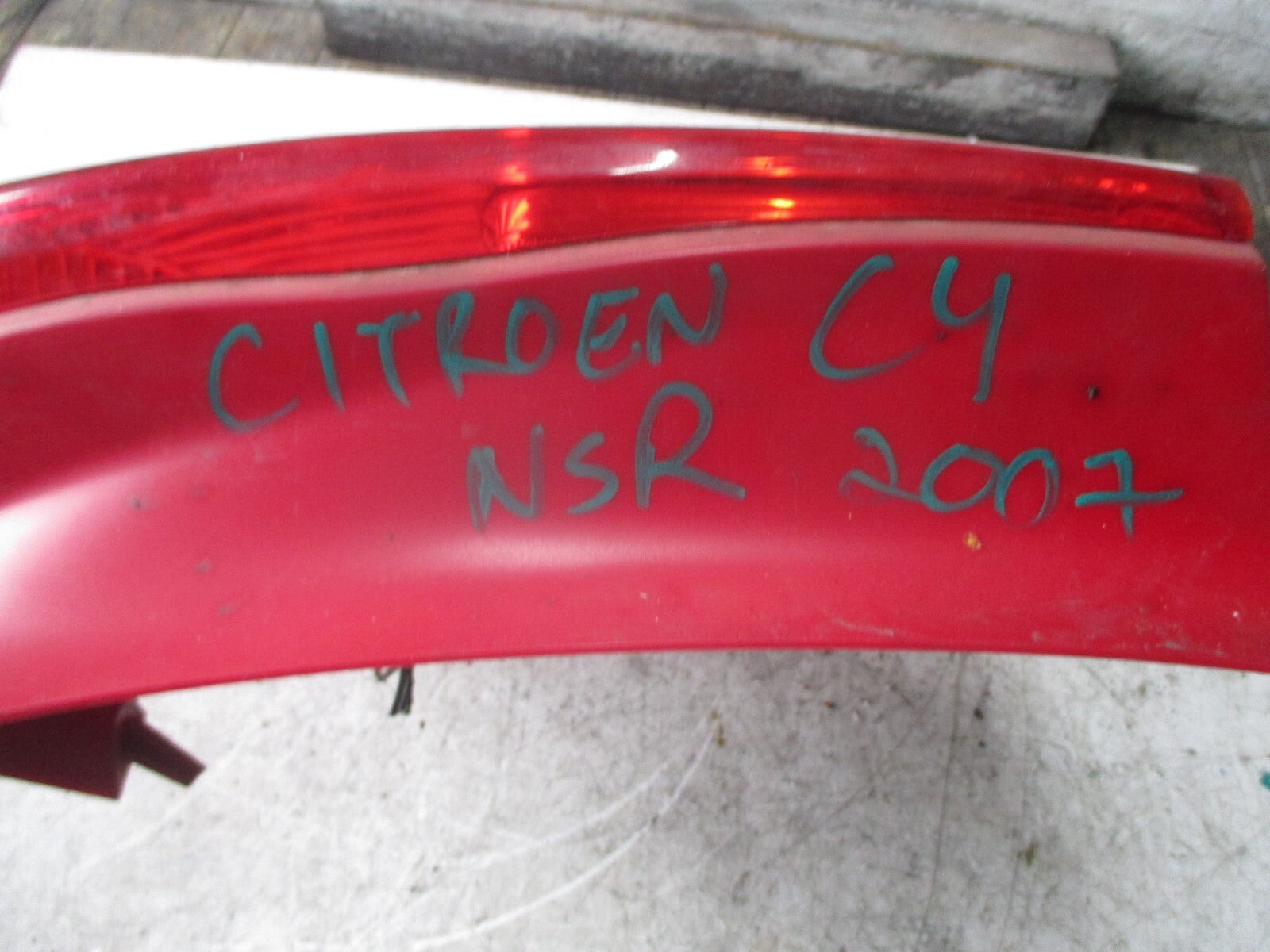 CITROEN C4 2007 NSR PASSENGER SIDE REAR LIGHT 9655864080