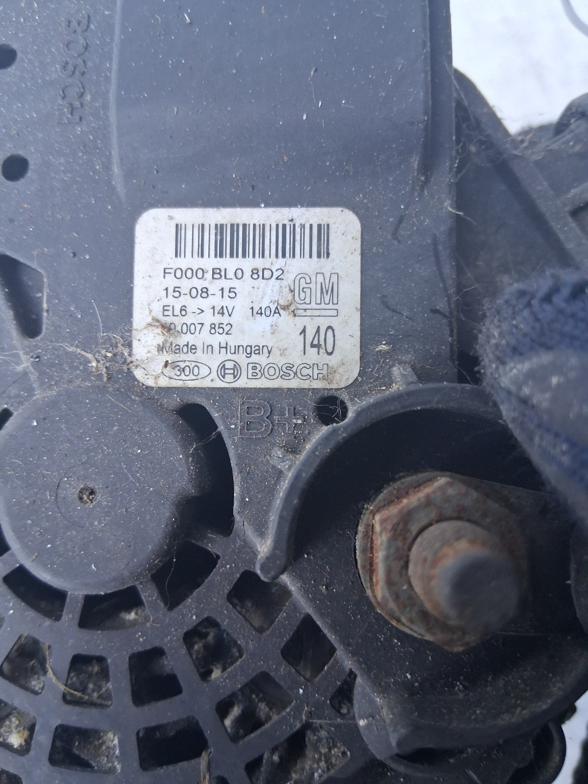 VAUXHALL ZAFIRA ALTERNATOR F000BL1973